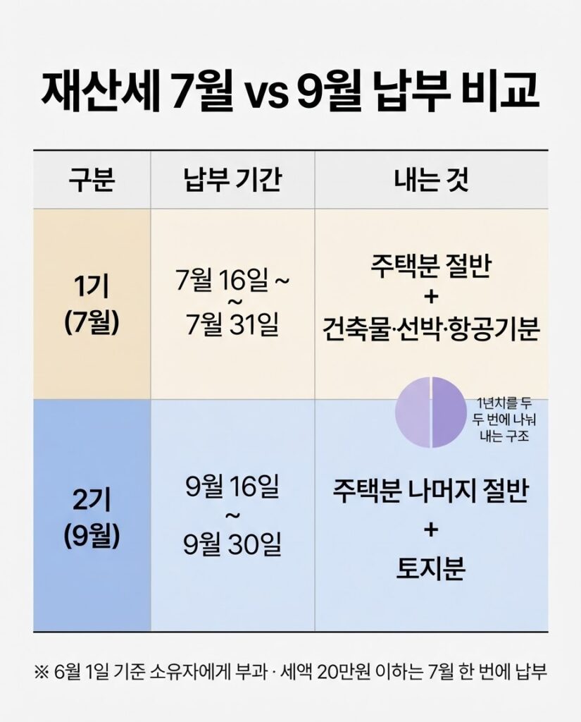  재산세 납부기간